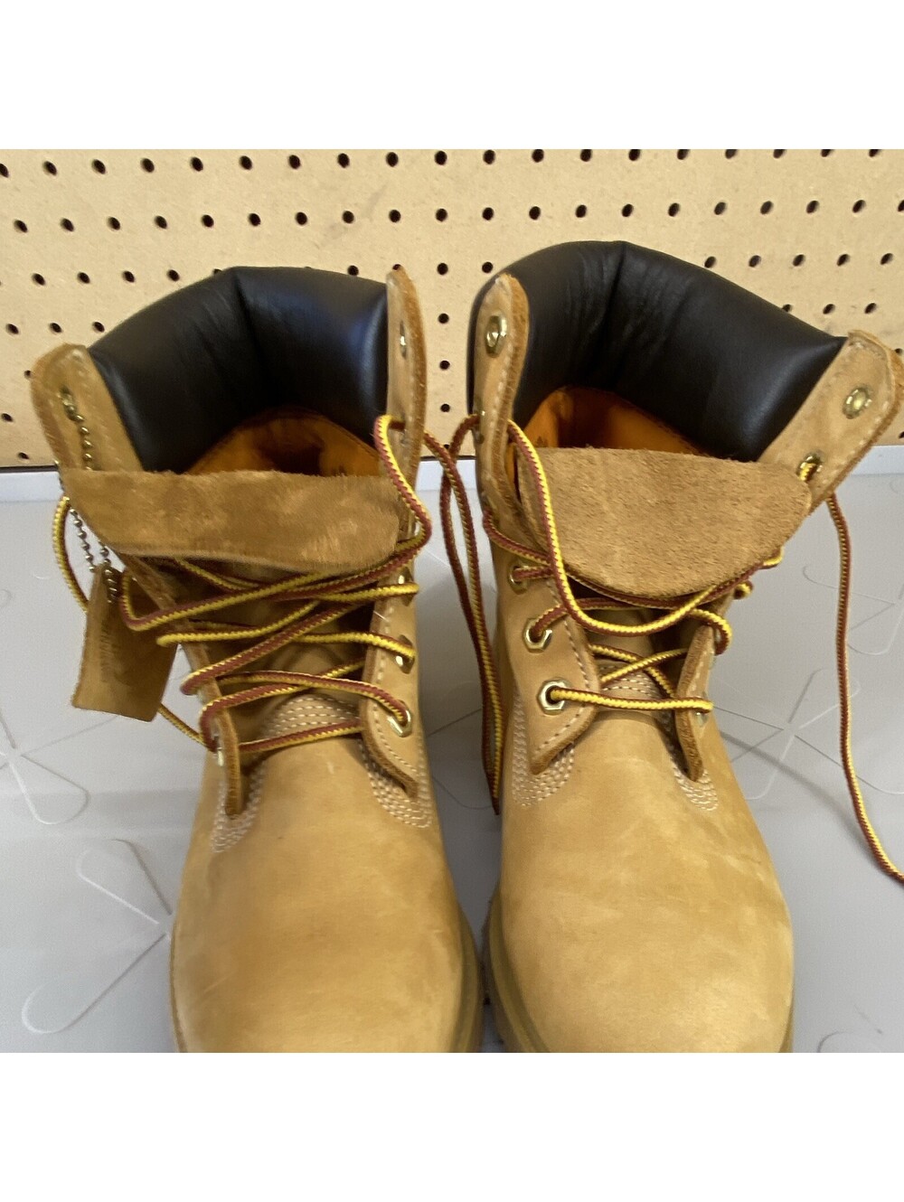 Timberland Woman’s Beige Leather Lace-Up Ankle Work Boots US 6.5 Woman’s